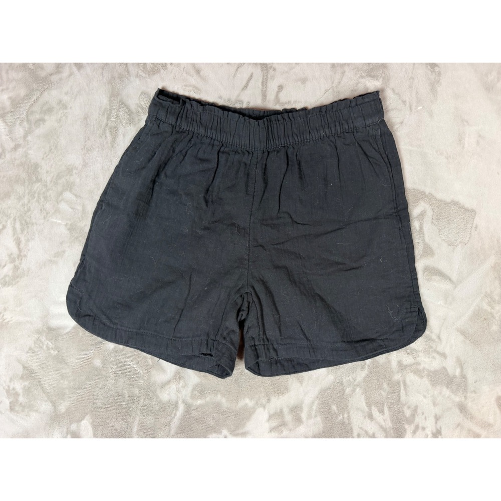 Old Navy Womens Black Linen Blend Comfort Waistband Shorts Size Medium